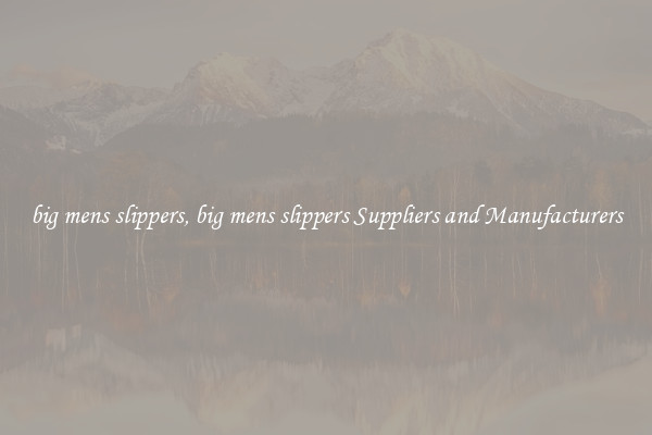 big mens slippers, big mens slippers Suppliers and Manufacturers