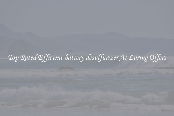 Top Rated Efficient battery desulfurizer At Luring Offers