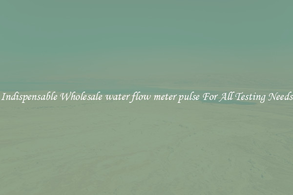 Indispensable Wholesale water flow meter pulse For All Testing Needs