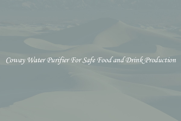 Coway Water Purifier For Safe Food and Drink Production