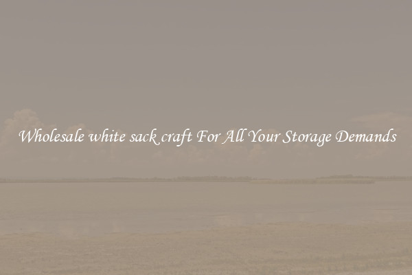 Wholesale white sack craft For All Your Storage Demands
