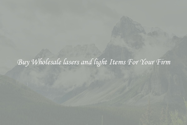 Buy Wholesale lasers and light Items For Your Firm