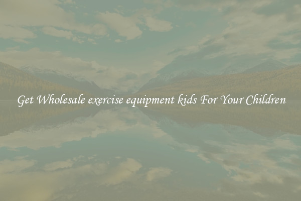 Get Wholesale exercise equipment kids For Your Children