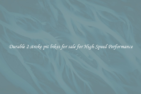 Durable 2 stroke pit bikes for sale for High-Speed Performance