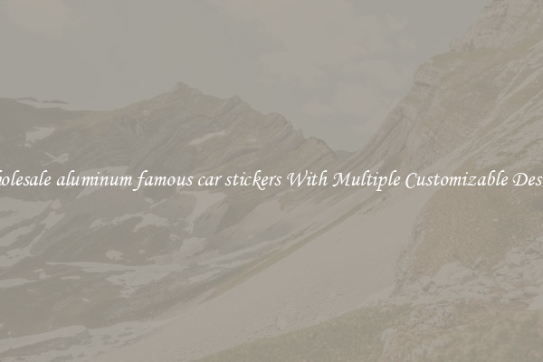 Wholesale aluminum famous car stickers With Multiple Customizable Designs