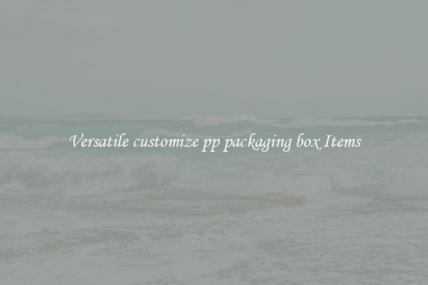 Versatile customize pp packaging box Items