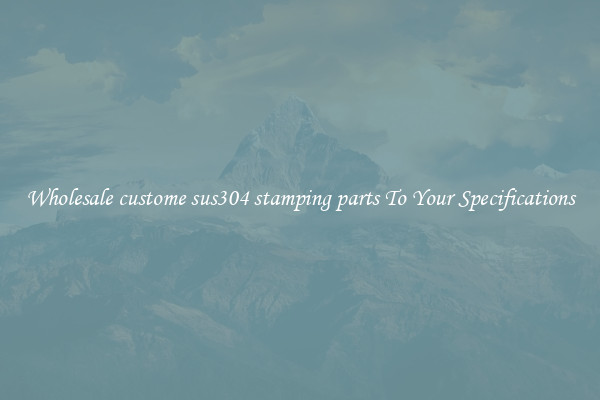 Wholesale custome sus304 stamping parts To Your Specifications