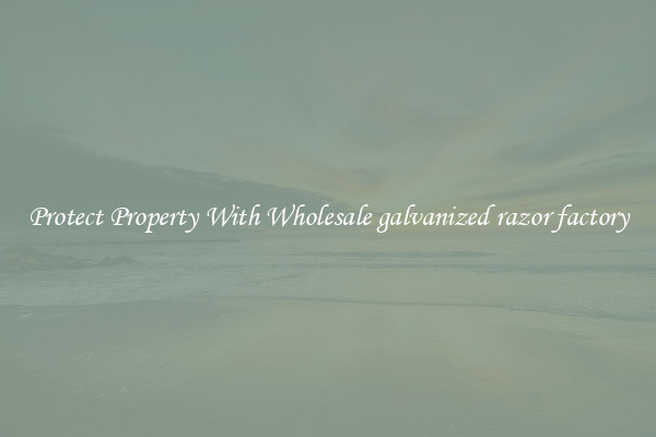 Protect Property With Wholesale galvanized razor factory