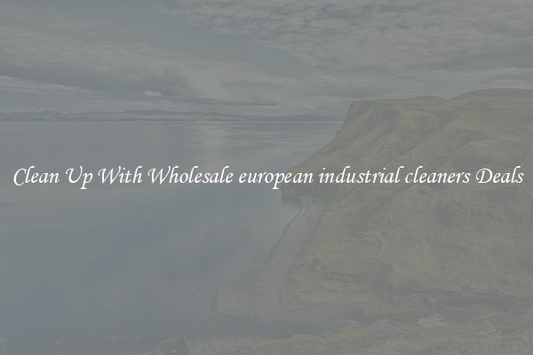 Clean Up With Wholesale european industrial cleaners Deals